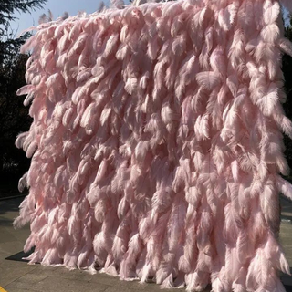 Light Pink Feather Wall - 075