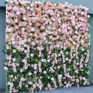 Dripping Light Pink Premium Flower Wall - 143