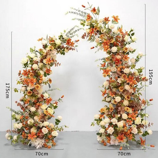 Orange Cream Premium Floral Arch - 4515