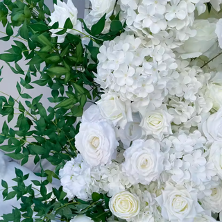 Deluxe White Rose and Greenery Premium Floral Flower Arch - 4553