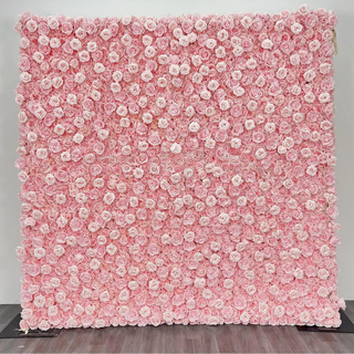 Classic Light Pink Rose Flower Wall - 004