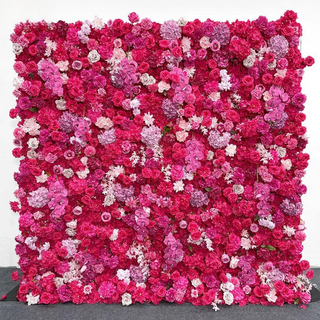 Dripping Bright Pink and Light Pink Premium Flower Wall - 209