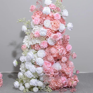 Baby Pink & White Rose Premium Floral Arch - 4517