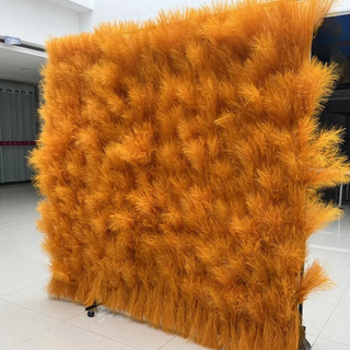 Burnt Orange Premium Pampas Grass Wall - 280