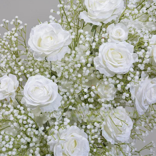 White Rose Baby's Breath Premium Floral Arch - 4510