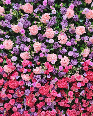 Purple & Pink Wild Hydrengea Premium Flower Wall - 223