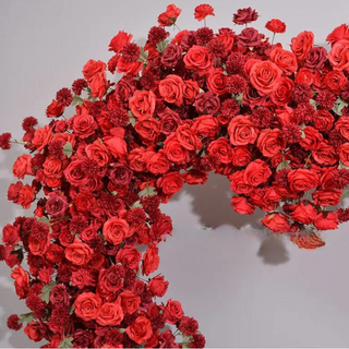 Red Wild Rose Premium Floral Heart Arch - 4909