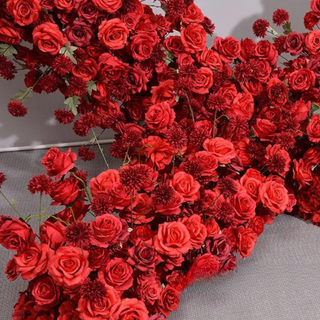 Red Wild Rose Premium Heart Floral Arch - 4901