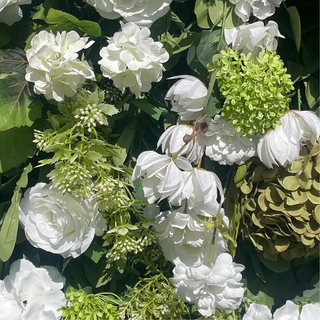 White Rose Greenery Moss Premium Flower Wall - 516