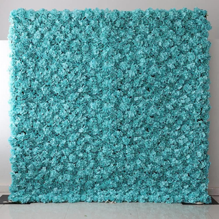 Classic Teal Rose Flower Wall - 242