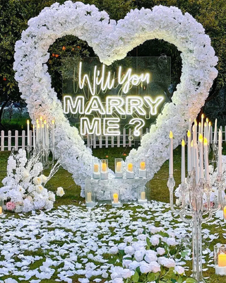 White Hydrangea Premium Floral Heart Arch - 4917