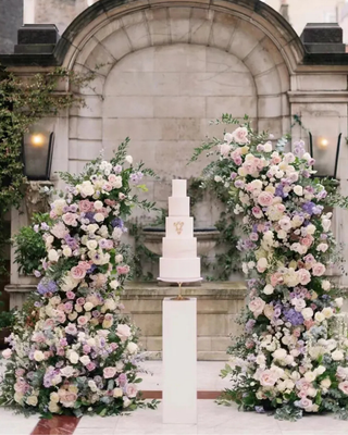 Purple, Pink, White Greenery Premium Flower Arch - 4564