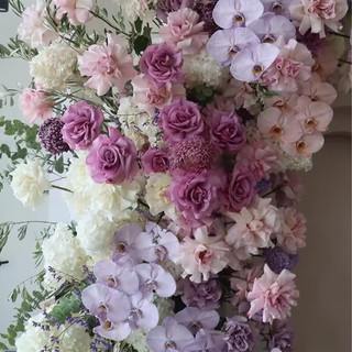 Purple Lavender Pink Blush Greenery Premium Floral Flower Arch - 4543