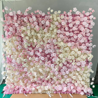 Light Pink Cream Premium Rose Flower Wall - 099