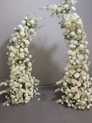 Classic White Ivory Floral Arch - 4514