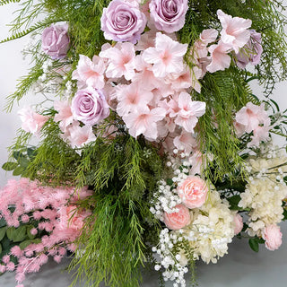 Pink & Purple Dream Greenery Premium Floral Arch - 4512