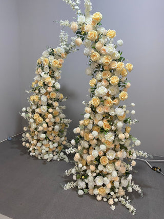 Yellow & White Ivory Premium Floral Arch - 4522