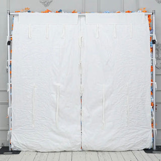 Orange, White & Blue Rose Premium Flower Wall - 155