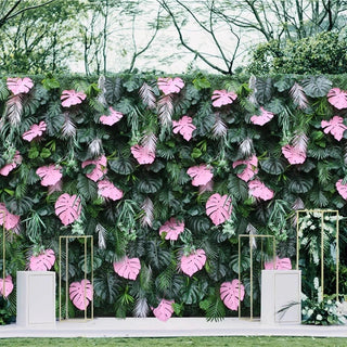 Beverly Hills Pink Tropical Premium Greenery Wall - 512