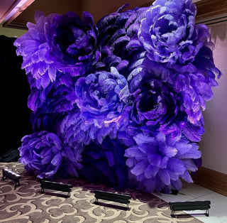 Premium Purple Lavender Floral Feather Wall - 310