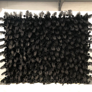 Black Wild Rose Feather Wall - 026