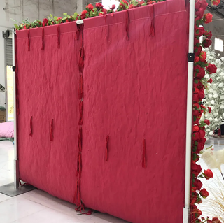 Deluxe Pure Red Wild Rose Flower Wall - 021