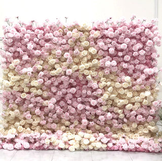 Light Pink Cream Premium Rose Flower Wall - 099