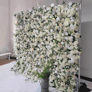 Into The Meadows Cream Greenery Premium Flower Wall - 188