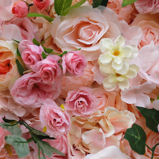 Dripping Pink Peach Premium Flower Wall - 139