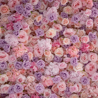 Premium Purple and Pink Wild Rose Flower Wall - 010