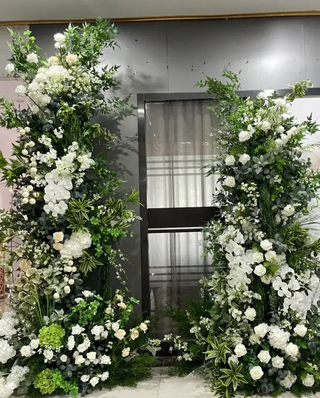 Greenery with White Hydrengea Premium Flower Arch - 4568