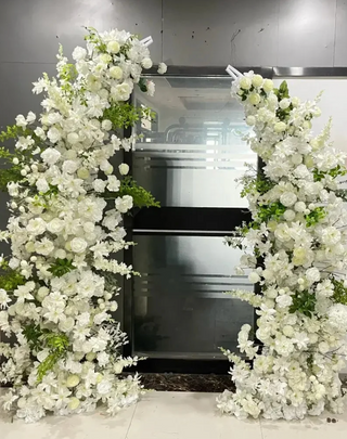 White Rose Wild Greenery Premium Flower Arch - 4571