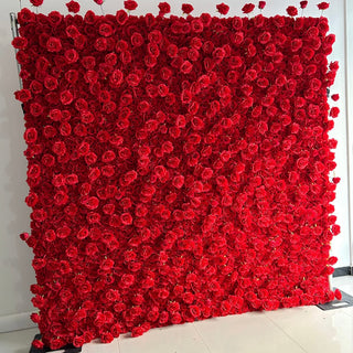 Deluxe Pure Red Wild Rose Flower Wall - 021