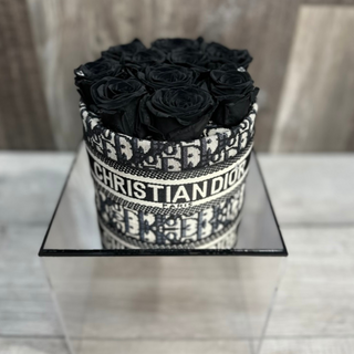 Premium Dior Rose Box with Preserved Roses