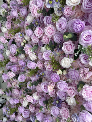 Light Purple Wild Rose Premium Flower Wall - 133