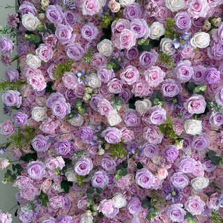 Light Purple Wild Rose Premium Flower Wall - 133